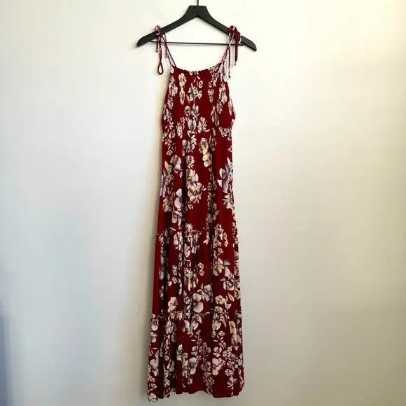 Free People Intimately Garden Party Raspberry Floral Print Maxi Dress - Picture 3 of 12